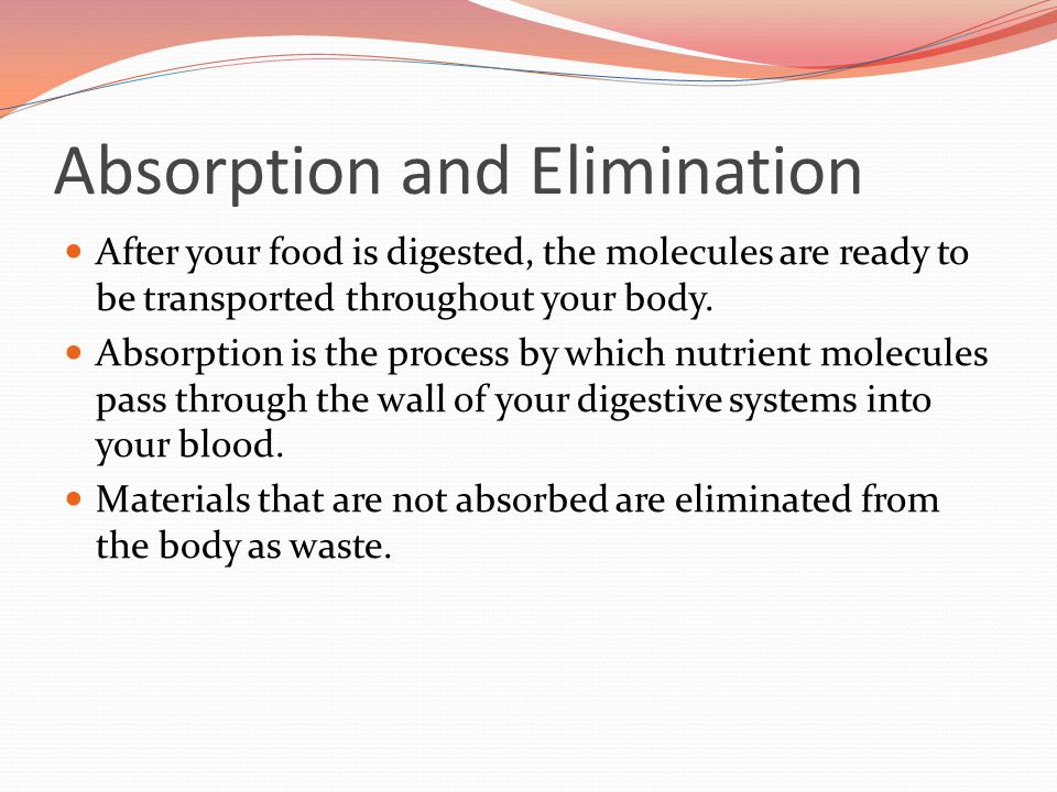 Absorption and Elimination