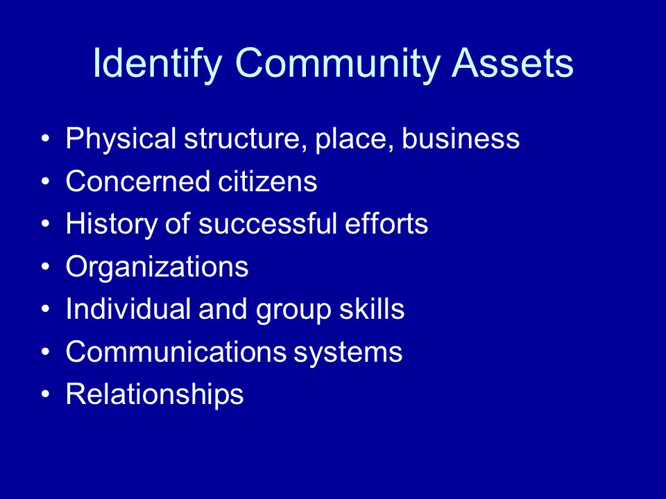 Identify Community Assets