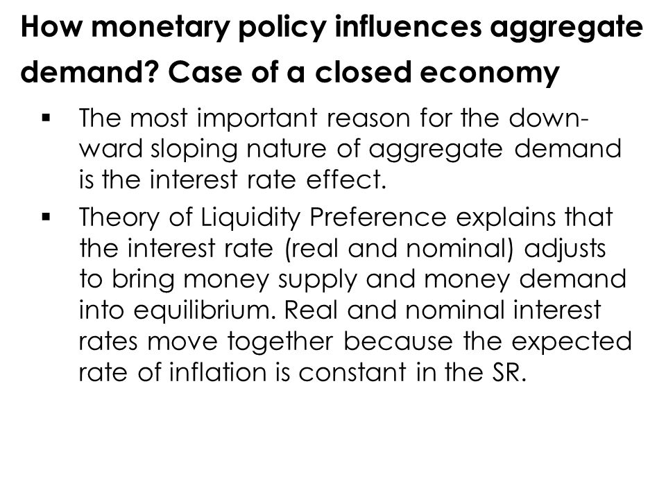 How monetary policy influences aggregate demand