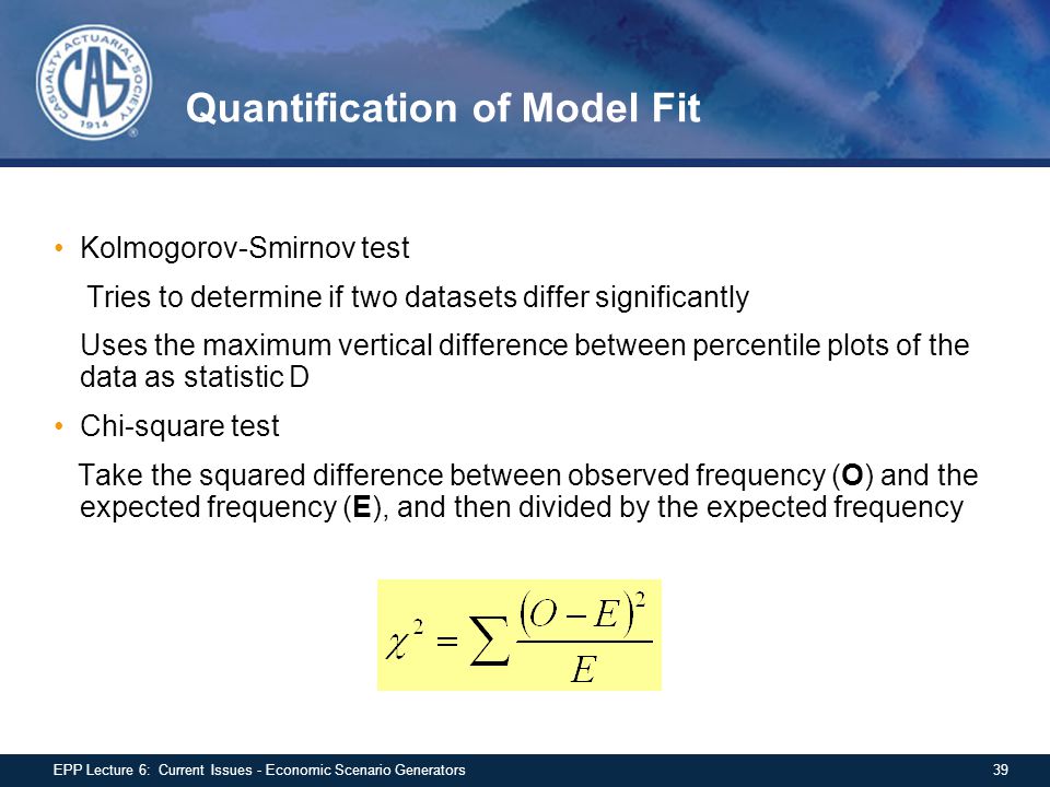 Quantification of Model Fit