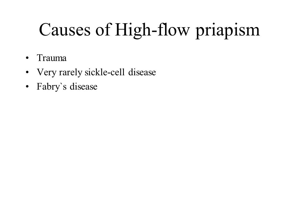Causes of High-flow priapism