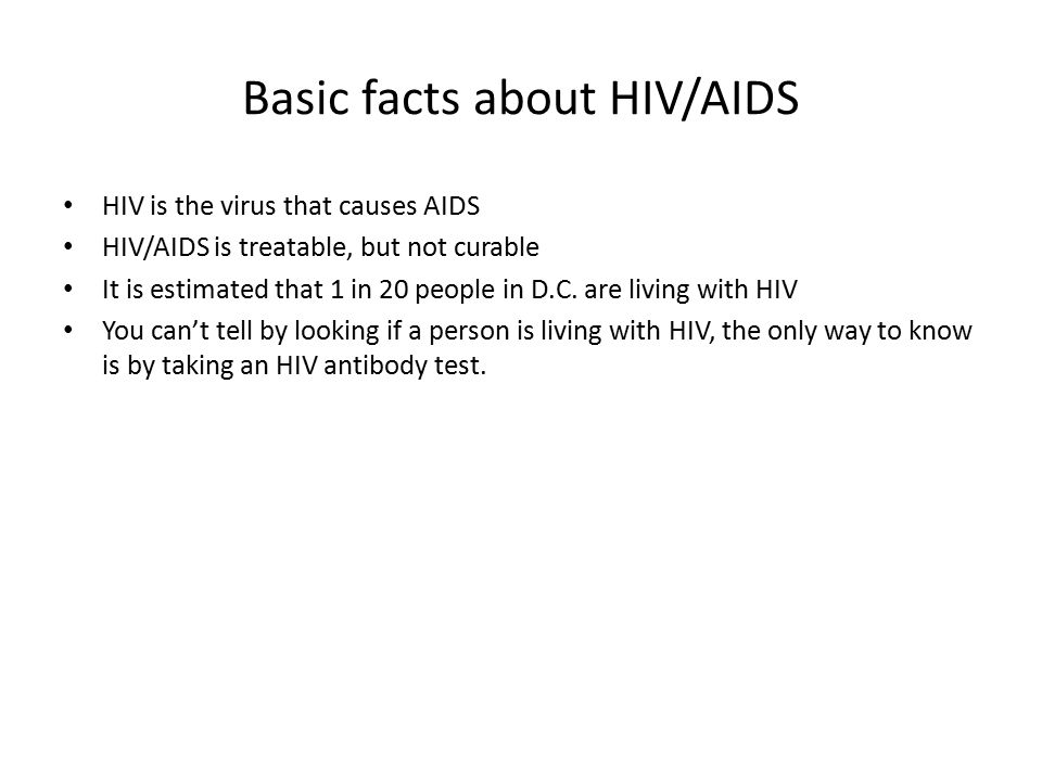 Basic facts about HIV/AIDS