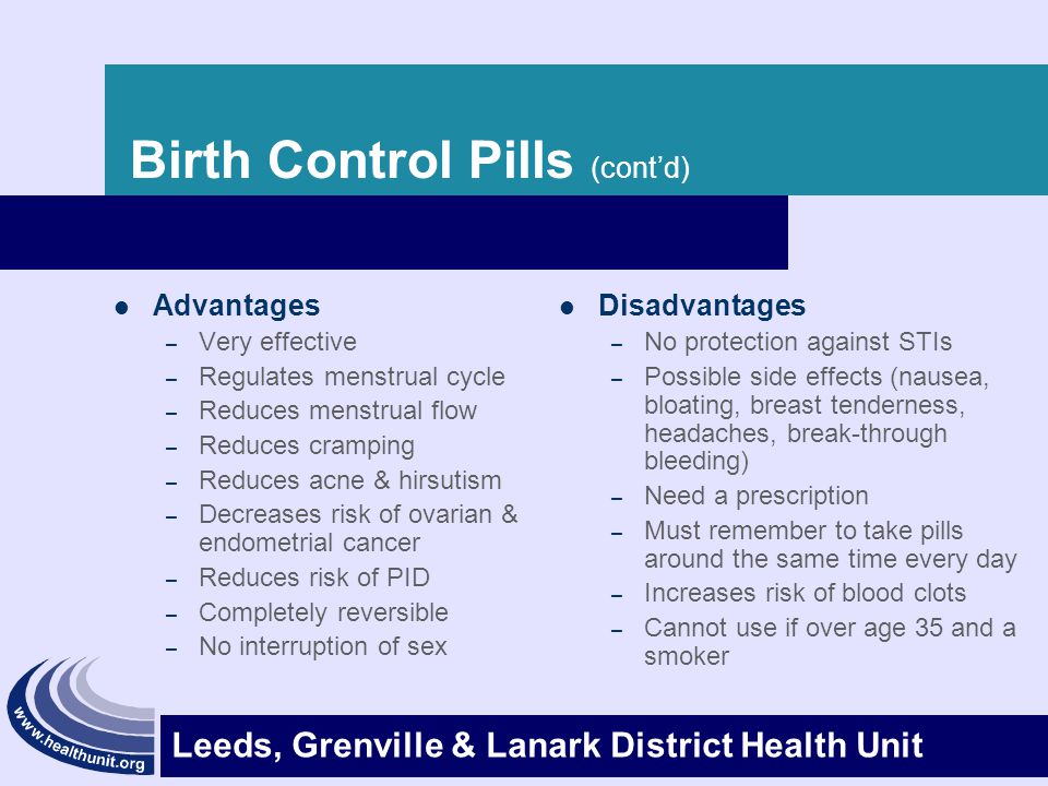 Advantages Of Birth Control