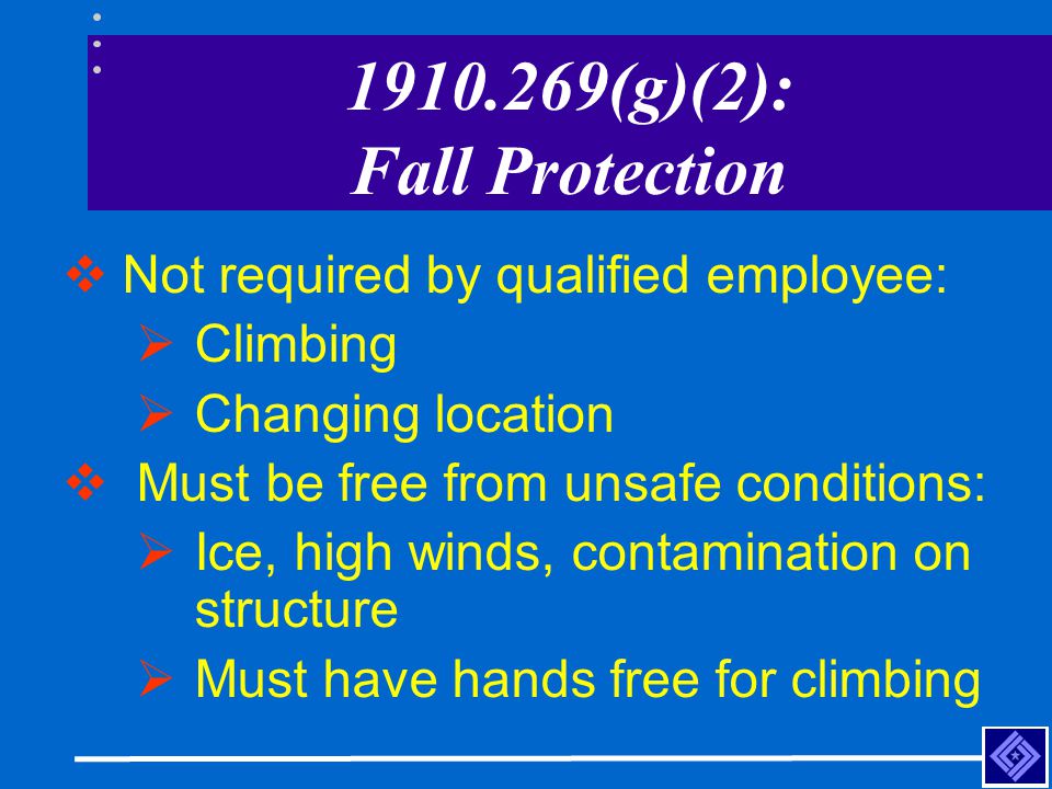 (g)(2): Fall Protection