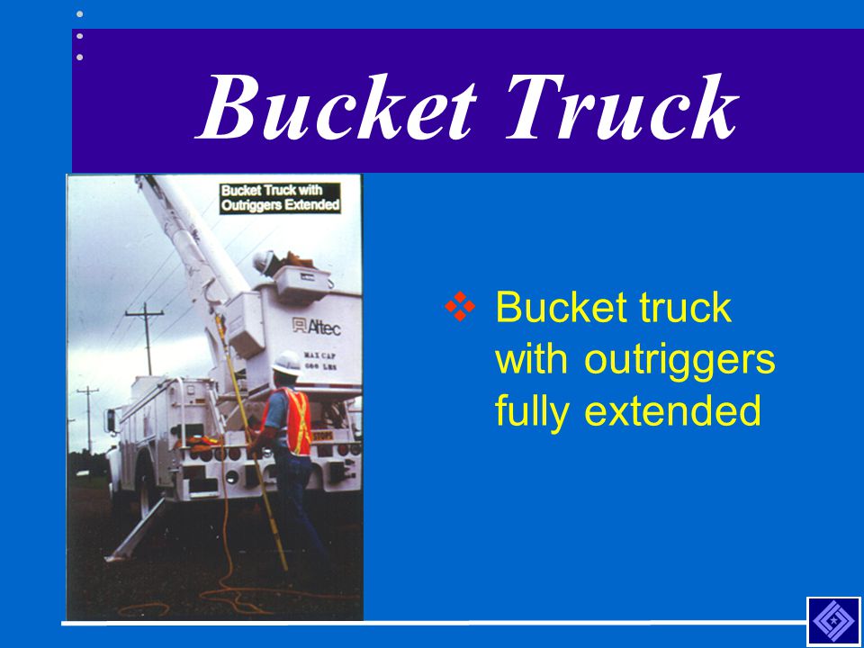 Bucket Truck Bucket truck with outriggers fully extended
