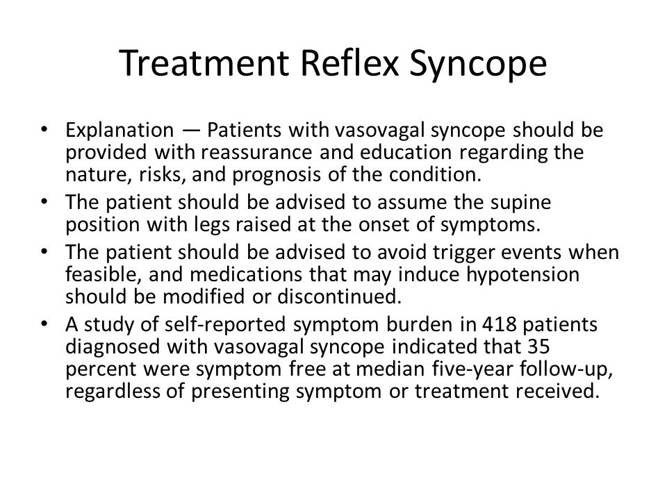 Treatment Reflex Syncope