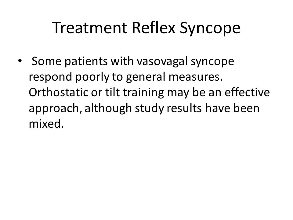 Treatment Reflex Syncope