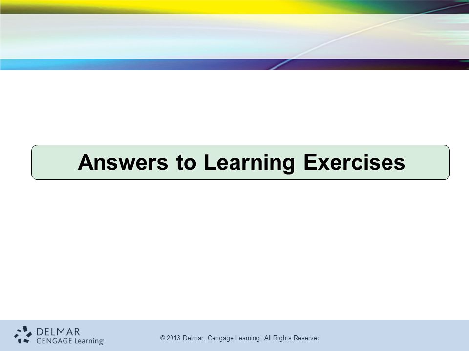 Answers to Learning Exercises