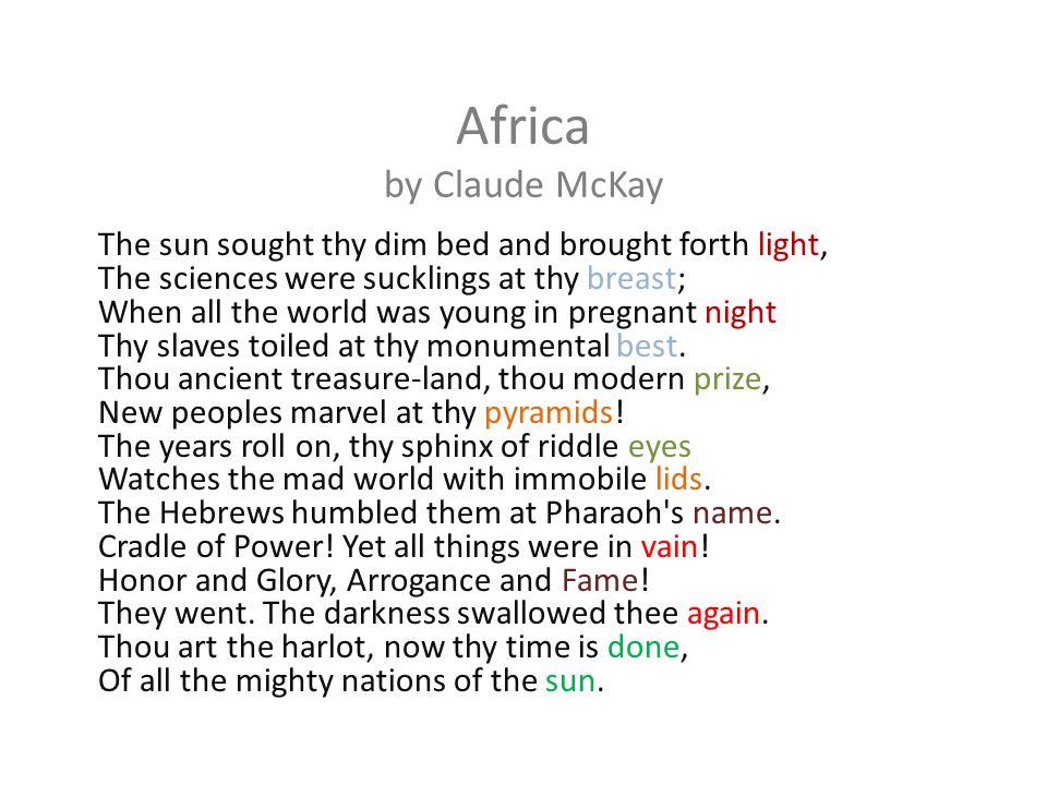 Africa by Claude McKay