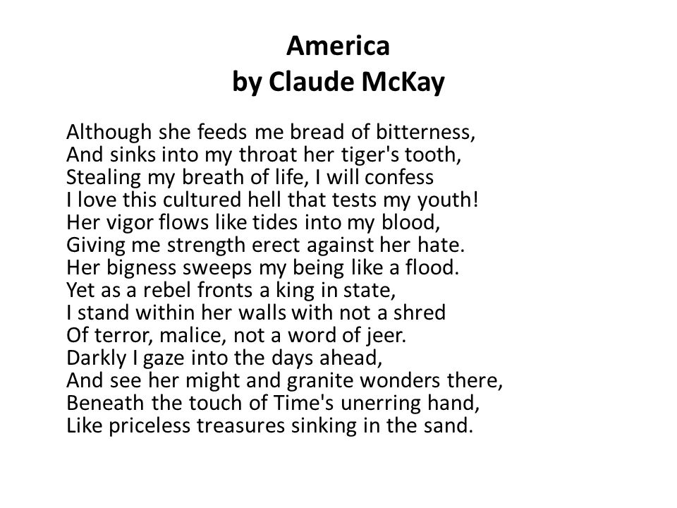 America by Claude McKay
