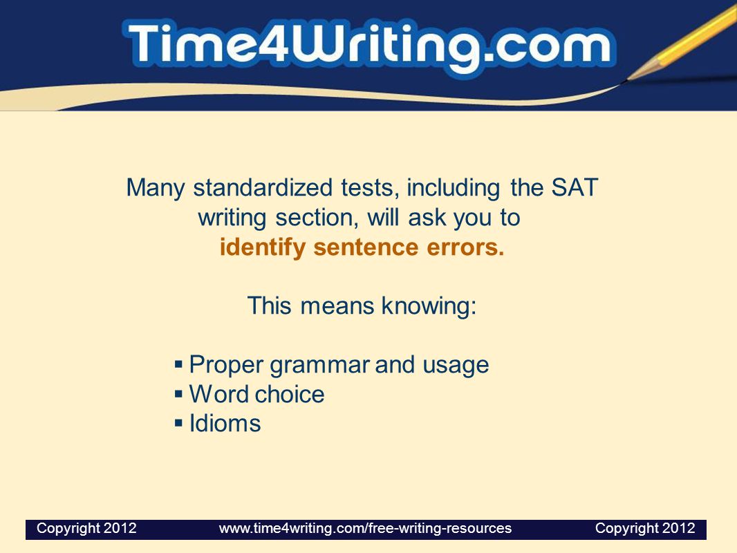 identify sentence errors.