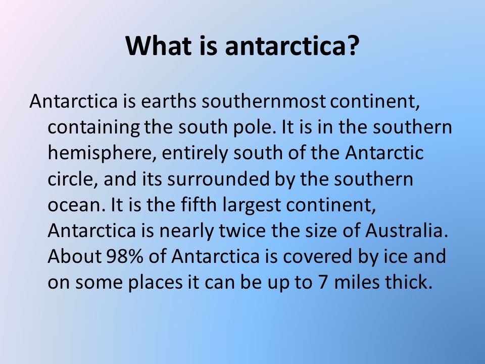 What is antarctica