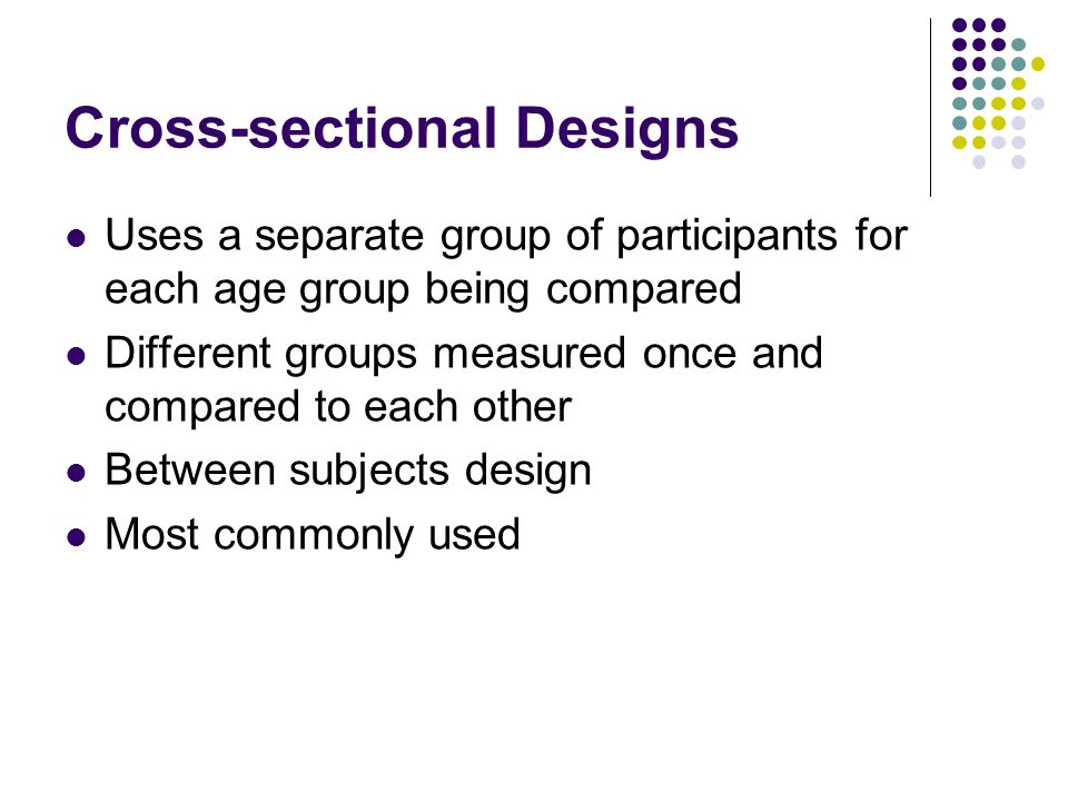 Cross-sectional Designs