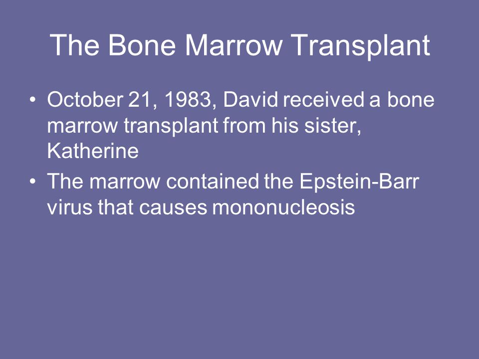 The Bone Marrow Transplant