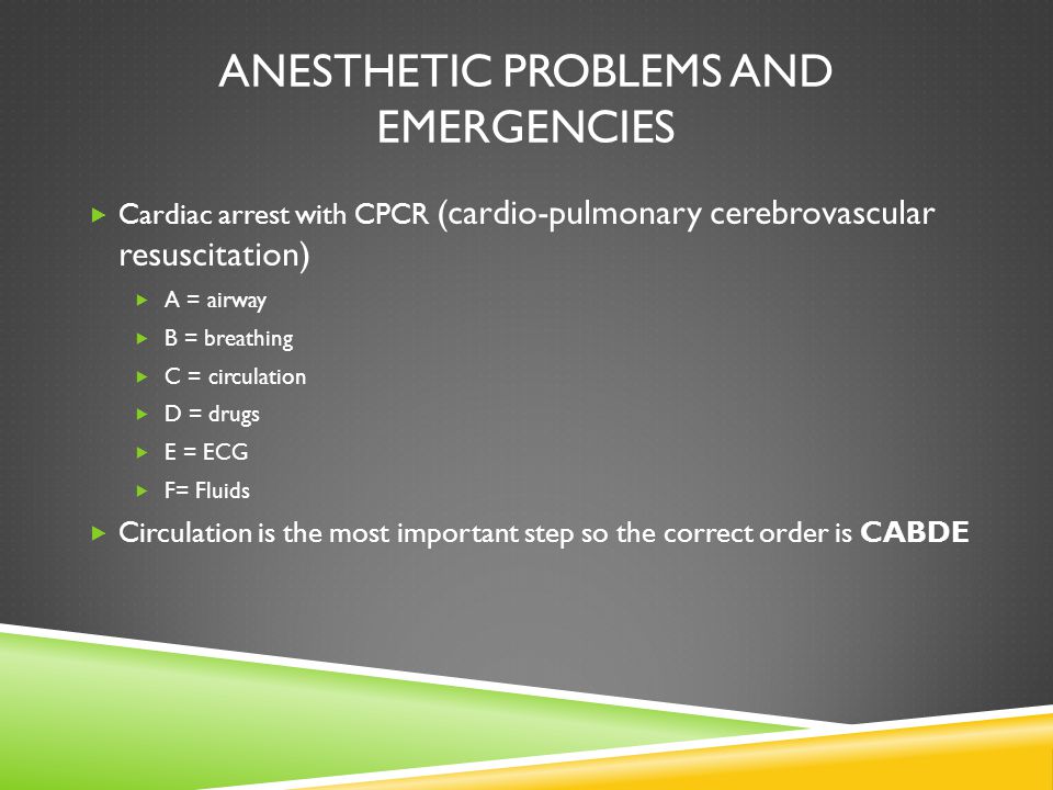 ANESTHETIC PROBLEMS AND EMERGENCIES - ppt video online download