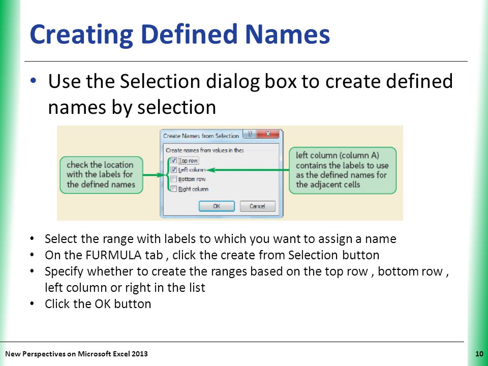 Creating Defined Names