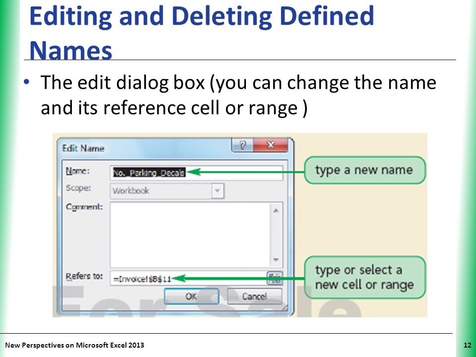 Editing and Deleting Defined Names