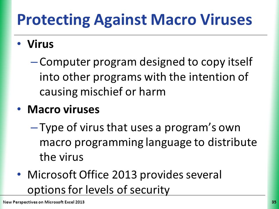 Protecting Against Macro Viruses