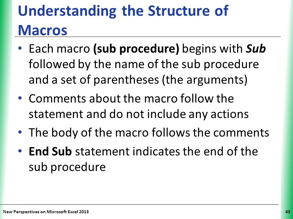 Understanding the Structure of Macros
