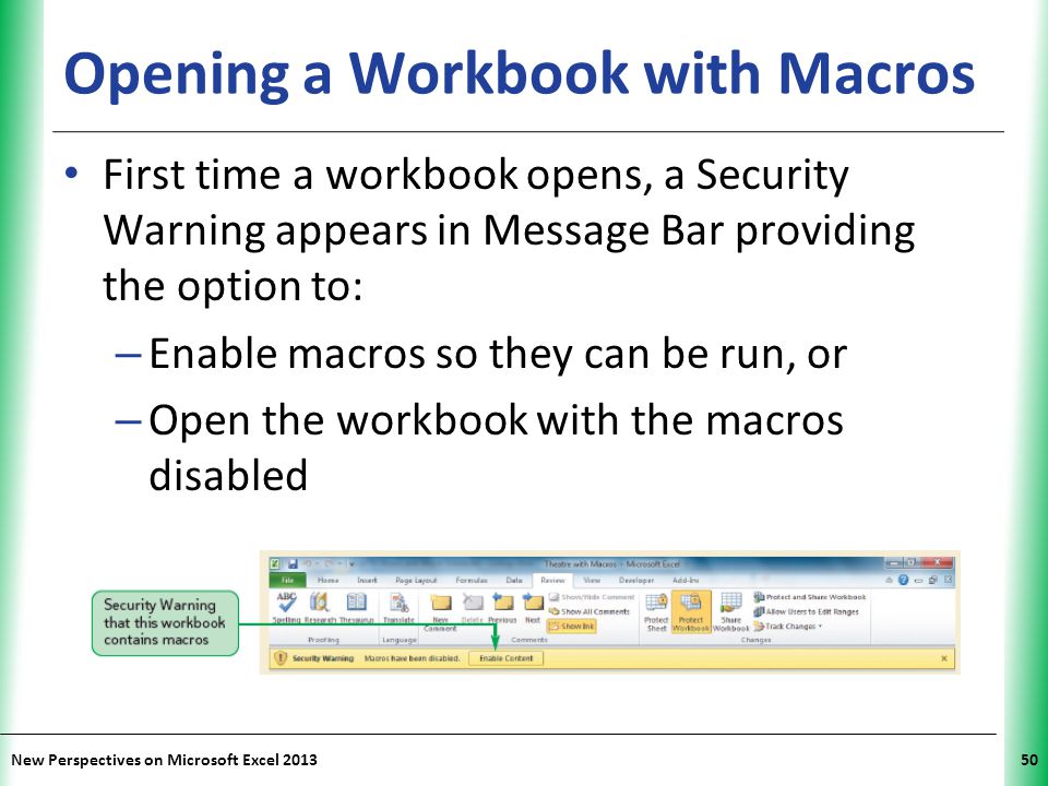 Opening a Workbook with Macros