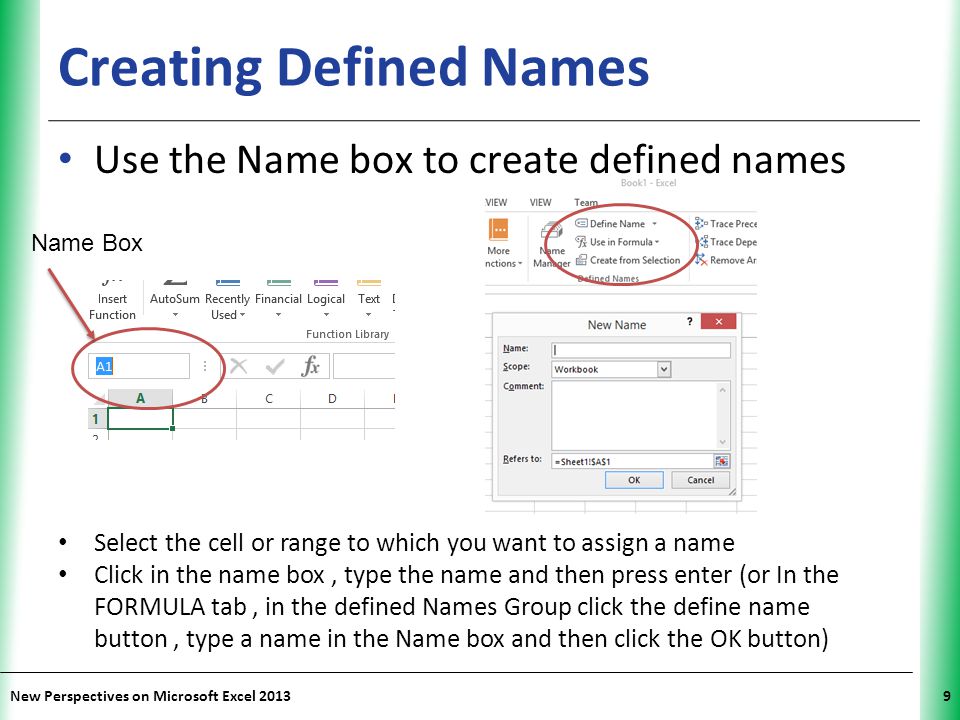 Creating Defined Names