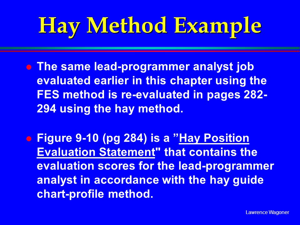 Hay Guide Chart Profile