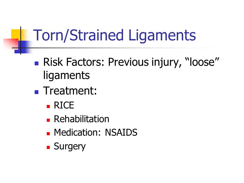 Torn/Strained Ligaments