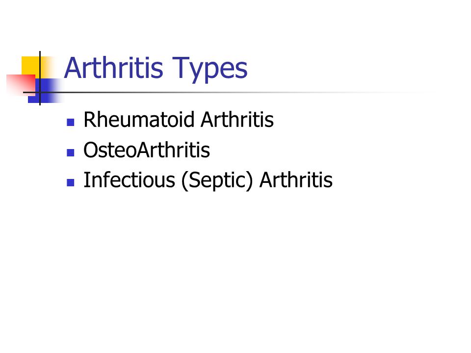 Arthritis Types Rheumatoid Arthritis OsteoArthritis