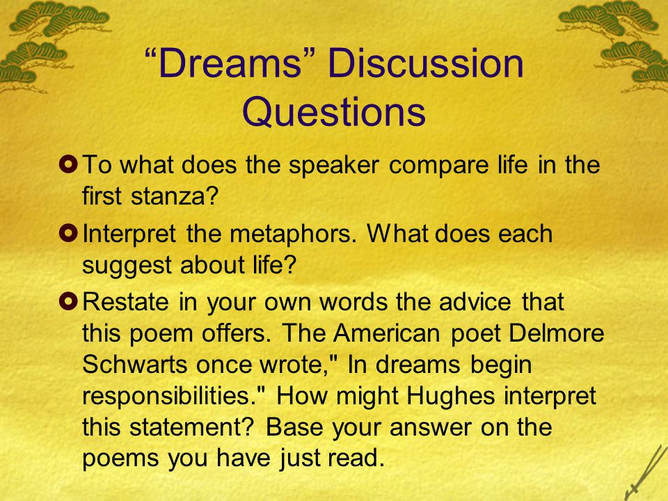 dreams poem by langston hughes summary