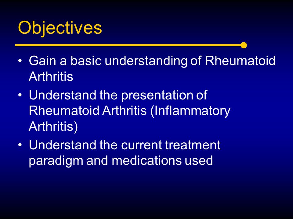 rheumatoid arthritis presentation)