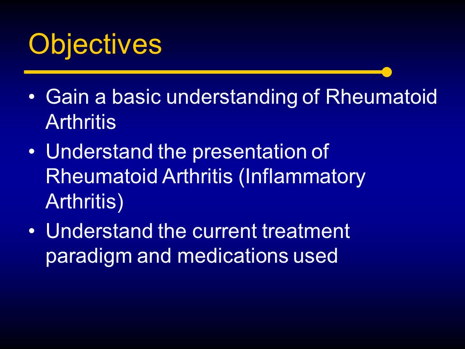 rheumatoid arthritis presentation