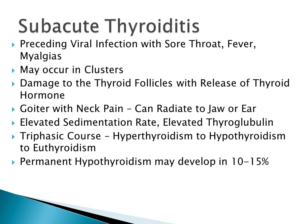 Klinikai vizsgálatok a Subacute Thyroiditis - Klinikai vizsgálatok nyilvántartása - ICH GCP
