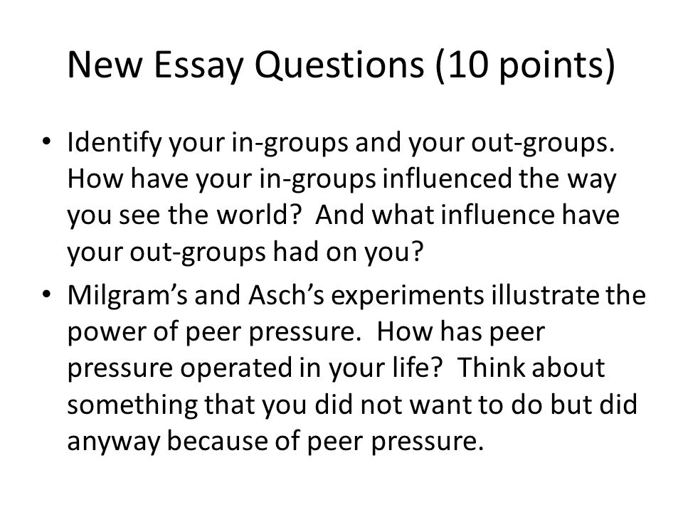peer group pressure essay
