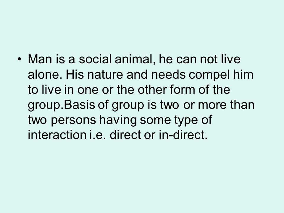 man a social animal