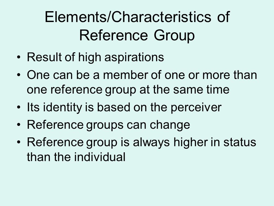 characteristics of a group