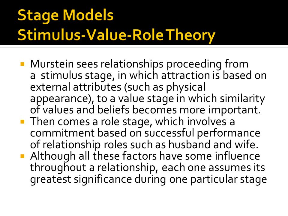 stimulus value role theory