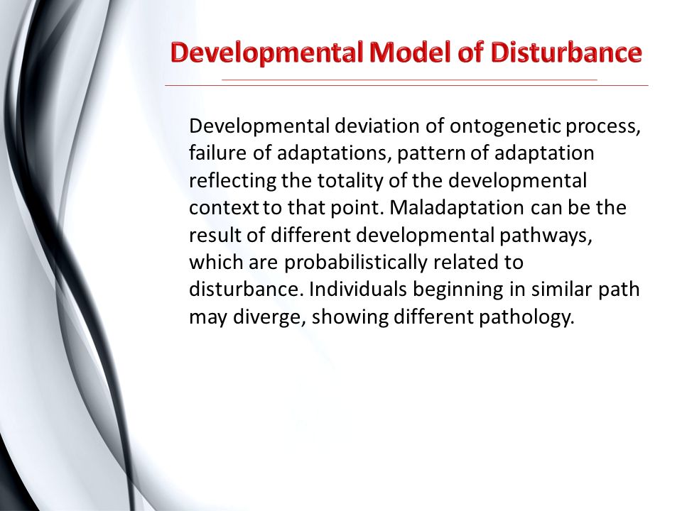 Developmental Model of Disturbance