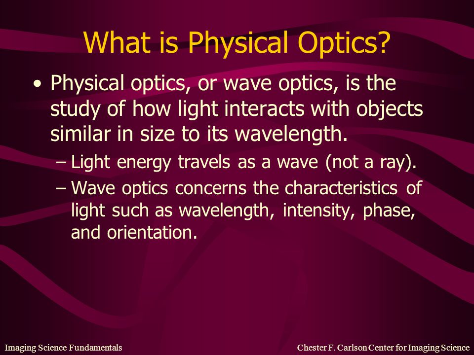 What is Physical Optics