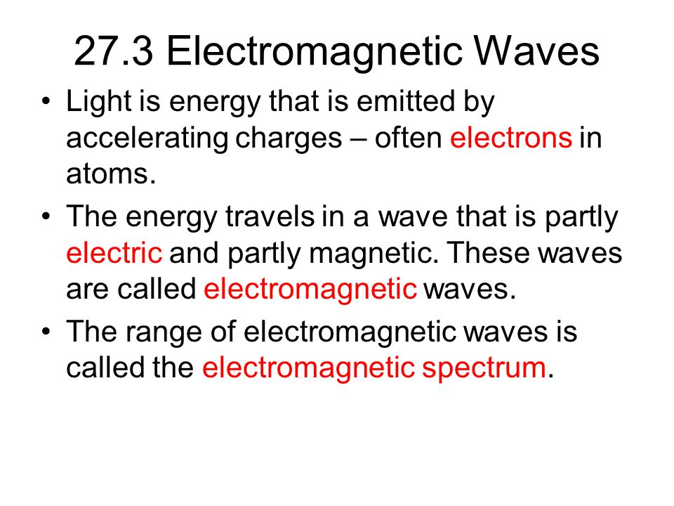 27.3 Electromagnetic Waves