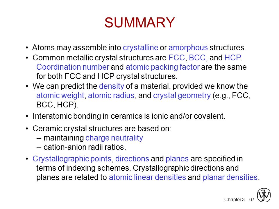 Chapter 3 Structures Of Metals Ceramics Ppt Video Online Download