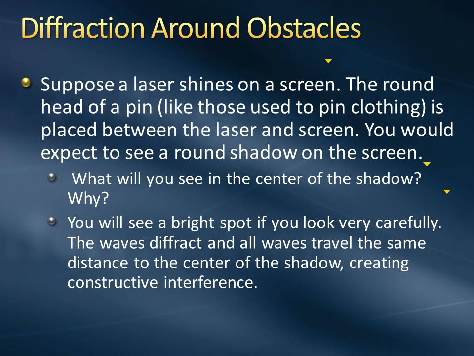 Diffraction Around Obstacles