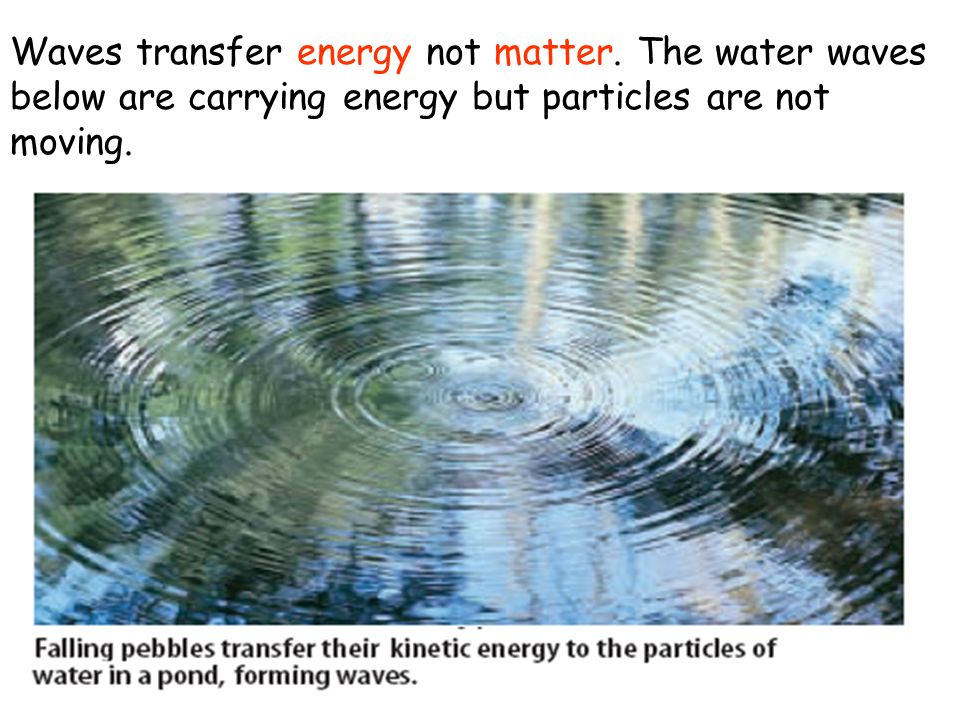 Waves transfer energy not matter