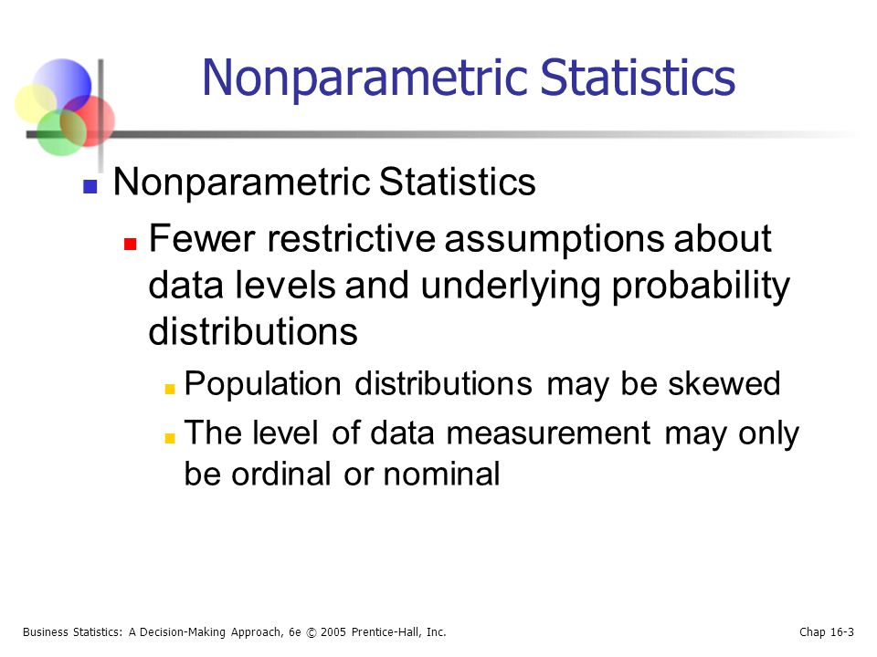 Chapter 16 Introduction To Nonparametric Statistics Ppt Download