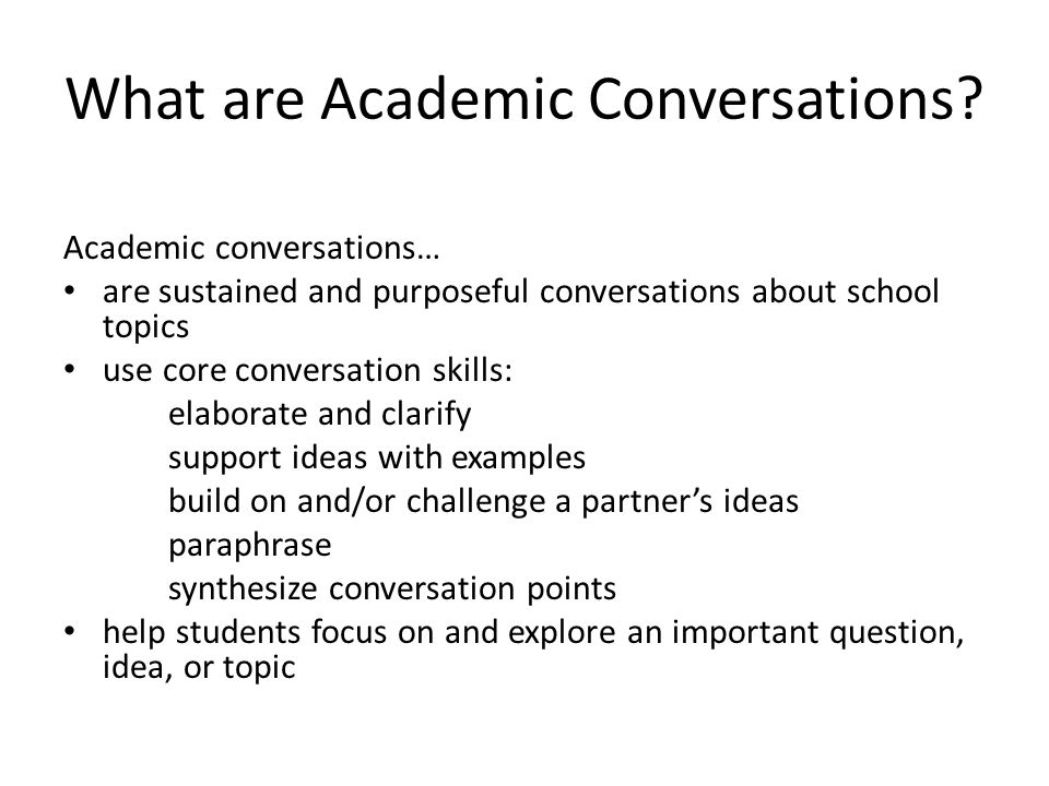 Academic Conversations - ppt download