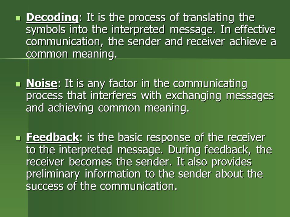 what does decoding mean in communication