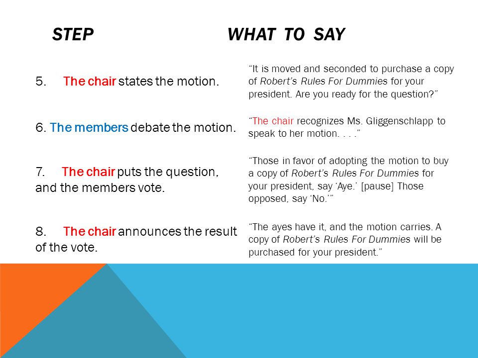 Robert S Rules Of Order Summary Version Ppt Video Online Download