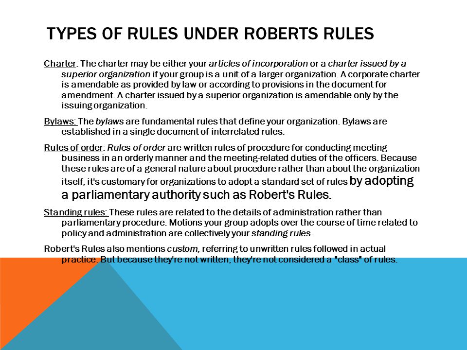 Robert S Rules Of Order Summary Version Ppt Video Online Download