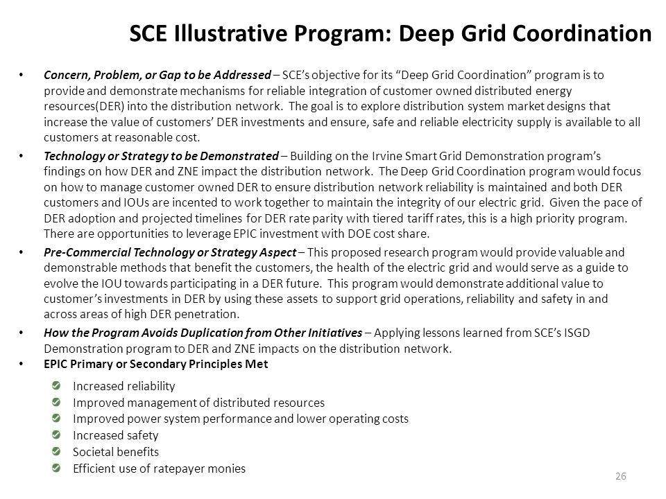 SCE Illustrative Program: Distribution Energy Storage (DES)