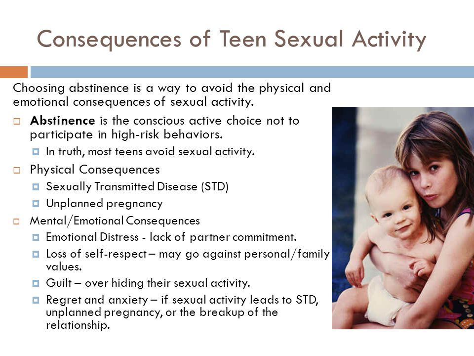 Risks Of Adolescent Sexual Activity
