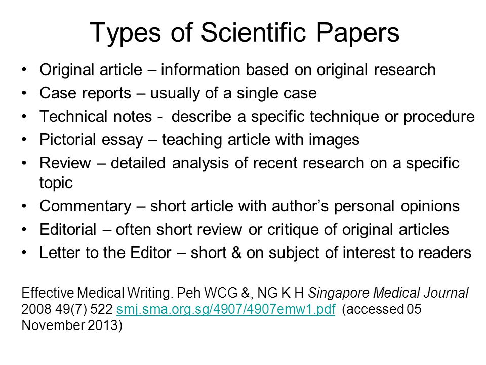 what are the types of research paper